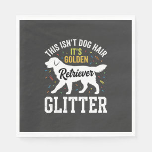 Golden Retriever Glitter Dog Hair Design Napkin