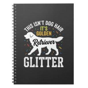 Golden Retriever Glitter Dog Hair Design Notebook