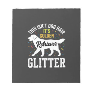 Golden Retriever Glitter Dog Hair Design Notepad