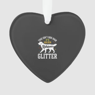 Golden Retriever Glitter Dog Hair Design Ornament