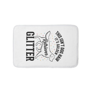 Golden Retriever Glitter Vintage Dog Hair Shirt_1 Bath Mat