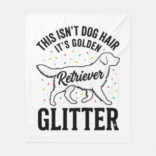 Golden Retriever Glitter Vintage Dog Hair Shirt_1 Fleece Blanket