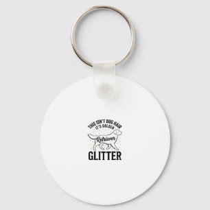 Golden Retriever Glitter Vintage Dog Hair Shirt_1 Key Ring