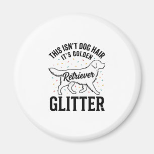 Golden Retriever Glitter Vintage Dog Hair Shirt_1 Magnet