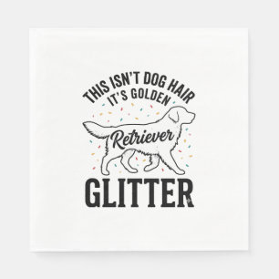 Golden Retriever Glitter Vintage Dog Hair Shirt_1 Napkin