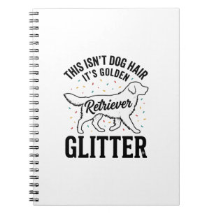 Golden Retriever Glitter Vintage Dog Hair Shirt_1 Notebook