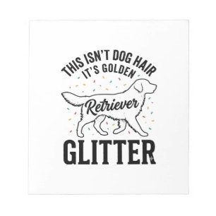 Golden Retriever Glitter Vintage Dog Hair Shirt_1 Notepad
