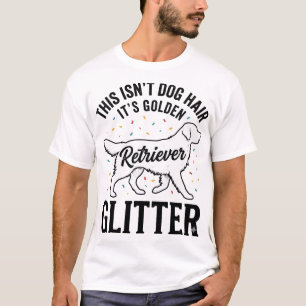 Golden Retriever Glitter Vintage Dog Hair Shirt_1 T-Shirt
