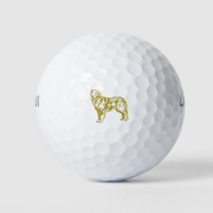 Golden Retriever - gold Golf Balls