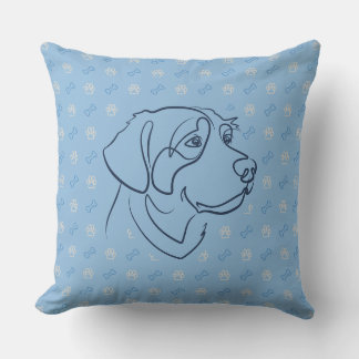 Golden Retriever Golden Pattern Cushion