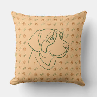 Golden Retriever Golden Pattern Cushion