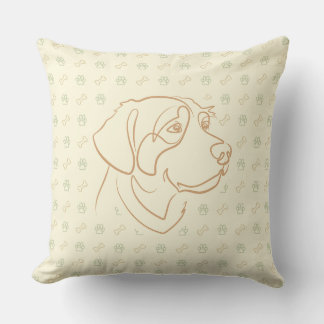 Golden Retriever Golden Pattern Cushion