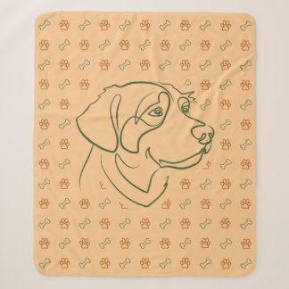Golden Retriever Golden Pattern Sherpa Blanket