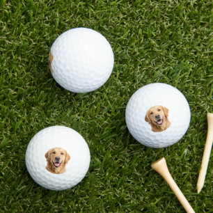 Golden Retriever Golf Balls Custom Dog Photo