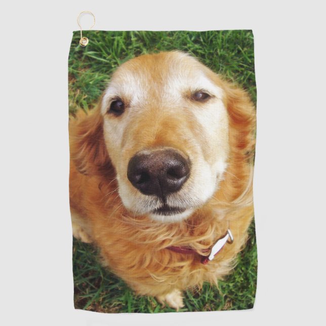 Golden Retriever Golf Towel (Front)