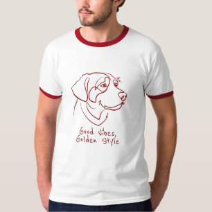 Golden Retriever - Good Vibes, Golden Style T-Shirt