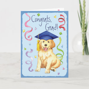 Golden Retriever Graduate Card