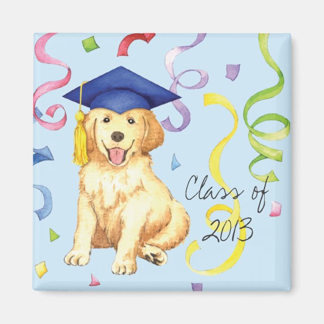 Golden Retriever Graduate Magnet (Front)