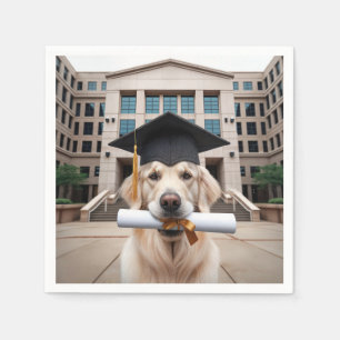 Golden Retriever Graduate Napkin
