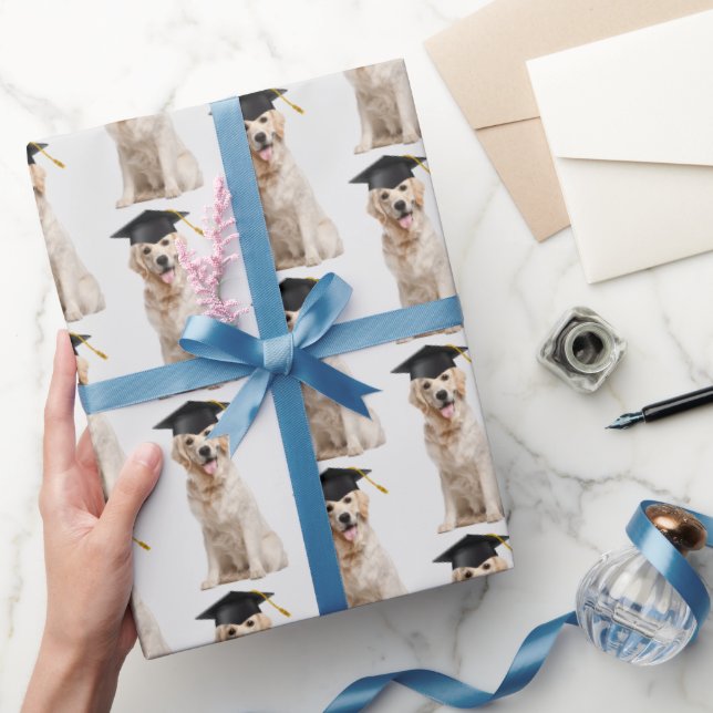 Golden Retriever Graduate Wrapping Paper (Gifting)