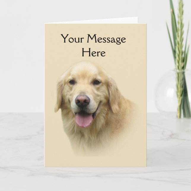 Golden Retriever Greeting Card (Front)