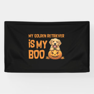Golden Retriever Halloween Banner