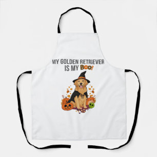 Golden Retriever Halloween Dog  My Golden Retrieve Apron