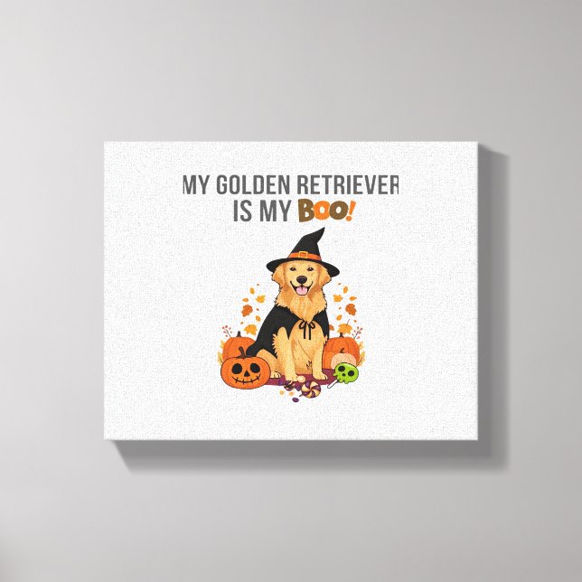 Golden Retriever Halloween Dog  My Golden Retrieve Canvas Print (Front)