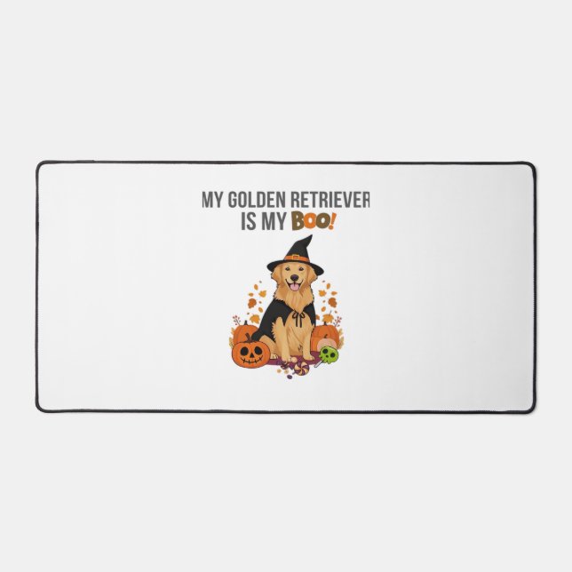 Golden Retriever Halloween Dog  My Golden Retrieve Desk Mat (Front)