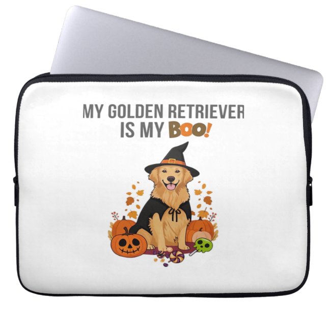 Golden Retriever Halloween Dog  My Golden Retrieve Laptop Sleeve (Front)
