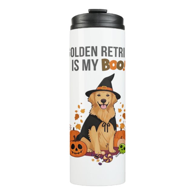 Golden Retriever Halloween Dog  My Golden Retrieve Thermal Tumbler (Front)