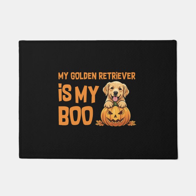 Golden Retriever Halloween Doormat (Front)
