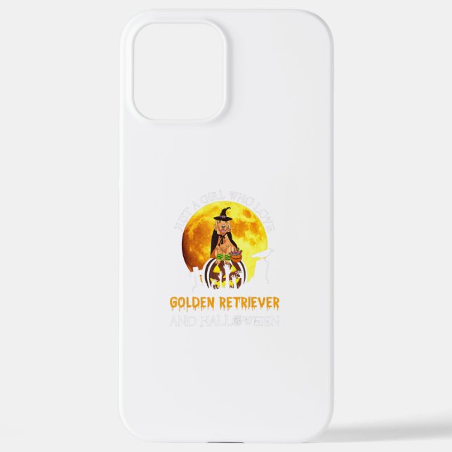 Golden Retriever Halloween Gift Just A Girl Love iPhone Case (Back)