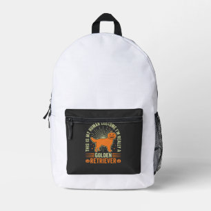 Golden Retriever Halloween Human Costume Vintage D Printed Backpack