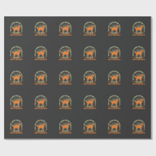Golden Retriever Halloween Human Costume Vintage D Wrapping Paper