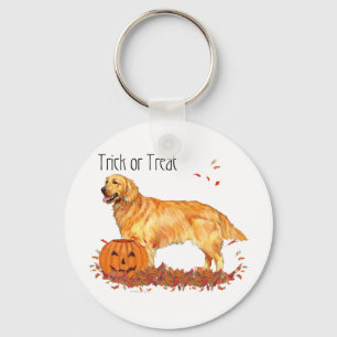 Golden Retriever Halloween Key Ring