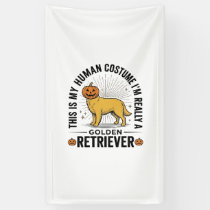 Golden Retriever Halloween Pumpkin Costume Design_ Banner