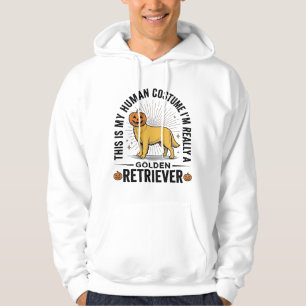 Golden Retriever Halloween Pumpkin Costume Design_ Hoodie