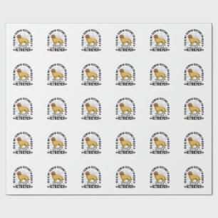 Golden Retriever Halloween Pumpkin Costume Design_ Wrapping Paper