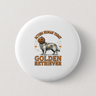 Golden Retriever Halloween Pumpkin Dog Costume Shi 6 Cm Round Badge