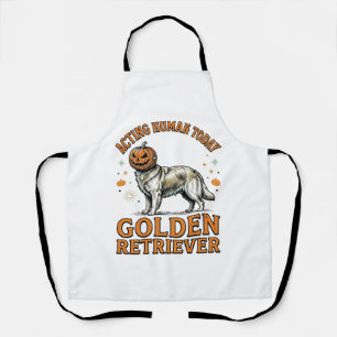 Golden Retriever Halloween Pumpkin Dog Costume Shi Apron