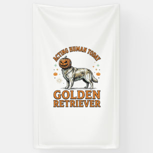 Golden Retriever Halloween Pumpkin Dog Costume Shi Banner