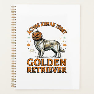 Golden Retriever Halloween Pumpkin Dog Costume Shi Planner