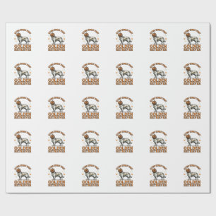 Golden Retriever Halloween Pumpkin Dog Costume Shi Wrapping Paper