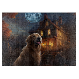 Golden Retriever Halloween Scary Cutting Board
