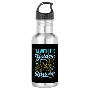 Golden Retriever Halloween Skull Pattern Dog Lover 532 Ml Water Bottle