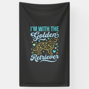 Golden Retriever Halloween Skull Pattern Dog Lover Banner
