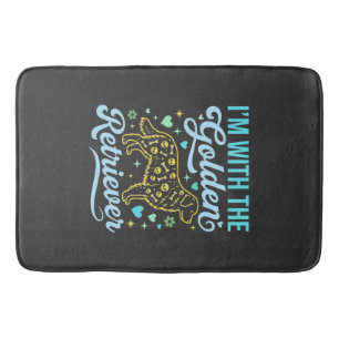 Golden Retriever Halloween Skull Pattern Dog Lover Bath Mat