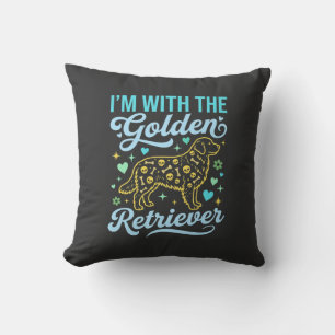 Golden Retriever Halloween Skull Pattern Dog Lover Cushion