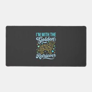 Golden Retriever Halloween Skull Pattern Dog Lover Desk Mat